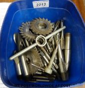 A quantity of taps and milling cutters,