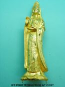 A gold figure of Geisha, marked 999.