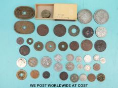 A cachet of Chinese, Asian and Middle Eastern coinage, includes early and hammered examples,
