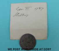 George III 1787 shilling F-VF
