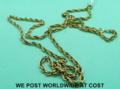 A 9ct gold necklace (14.