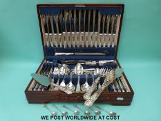 A canteen of silver plated King's pattern Harrods cutlery,