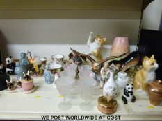 A large group of ceramics and glass to include Beswick,