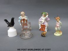 Beswick Beatrix Potter BP2 Foxy Whiskered Gentleman, Worcester pie funnel,