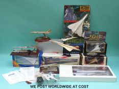 A quantity of Concorde models including British Airways examples,