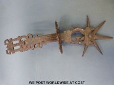 A 17th / 18th century steel spur possibly Mexican or Spanish,