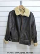 A Lakeland leather ladies pilot style flying jacket,
