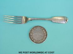 A George V hallmarked silver medallion 