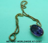 A Victorian yellow metal chain made up of tiny flower clusters,