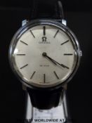 Omega De Ville gentleman's wristwatch with baton markers in stainless steel case,