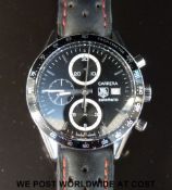 Tag Heuer Carrera gentleman's automatic chronograph wristwatch with date aperture,