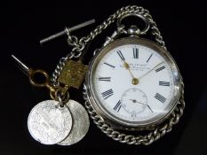 H Samuel Manchester Acme Lever silver pocket watch with inset subsidiary seconds dial,
