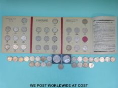 A set of New Zealand florins 1933-1965 in album together with a further quantity of pre 1947