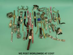 Over 40 various ladies and gentleman's wristwatches including Guess, Pulsar, Accurist etc.
