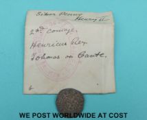 Henry II silver penny, second coinage, Tohmas on Cante,