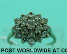 A 9ct gold ring set with cubic zirconia (size M)