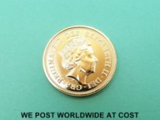 A 2016 gold full sovereign with certificate of authenticity