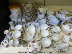 A large collection of Royal Worcester Evesham ware including tureens, casserole dishes, tea cups,