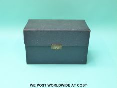 An Asprey hallmarked silver mounted bezique set,