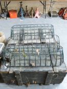 Two vintage wooden crates/trunks, hay racks etc.