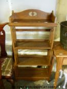 An Art Nouveau oak liberty style bookcase (W59 x H126 x D22cm)