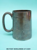 A Victorian hallmarked silver christening tankard,