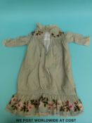 A child's Victorian dress (2-3 years old) with finely embroidered flowers to the collar and shirt