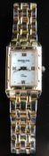 Raymond Weil Tango gold plated wristwatch with mother of pearl face,