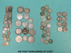 Approximately 330g of mixed UK silver coinage,