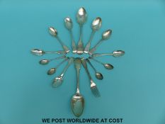 A quantity of Georgian and later hallmarked silver cutlery,