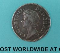 James II maundy fourpence 1687 (7 over 6) better than fine