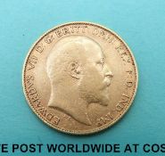 A 1902 Edward VII gold half sovereign
