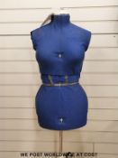 An adjustable Supa-fit tailor's dummy with instructions