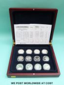 A set of twelve 2006 Gibraltar silver proof Concorde coins comprising maiden test flight,
