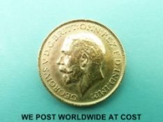 A 1915 George V gold full sovereign