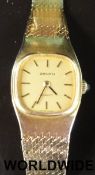 Zenith 9ct gold gentleman's wristwatch with two-tone hands and baton markers,
