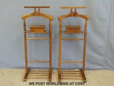 A pair of mahogany valet (114cm tall)