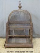 A vintage metal birdcage (height 64cm)