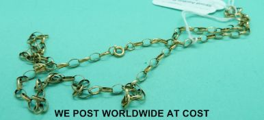 A 9ct gold belcher chain (6.