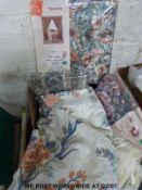 A quantity of un-opened ready to hang curtains including Windsor Collection and Appletree together