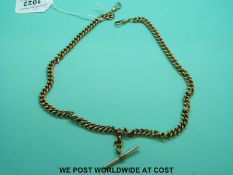 A 9ct gold double Albert (86g)