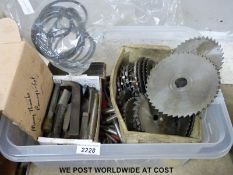 A quantity of lathe tools, milling cutters etc.