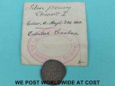 Edward I silver penny,