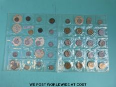 A collection of threepence pieces together with a Victorian fourpence 1840,