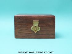 A cased brass Stanley compass with natural sine table to top