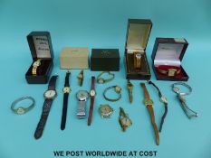 Twenty various ladies and gentleman's wristwatches including Summit, Tissot, Ingersoll and Avia,