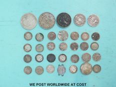 A small cachet of silver coinage, George IV onwards, includes a Victorian four pence 1840,