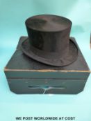 A dress top hat and box by Edward Pelger