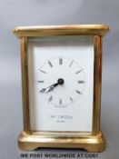 A late 20th century English brass carriage clock by William Widdop,