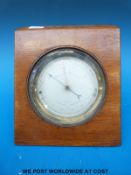 A 19thC brass travelling barometer by E J Dent, Paris,